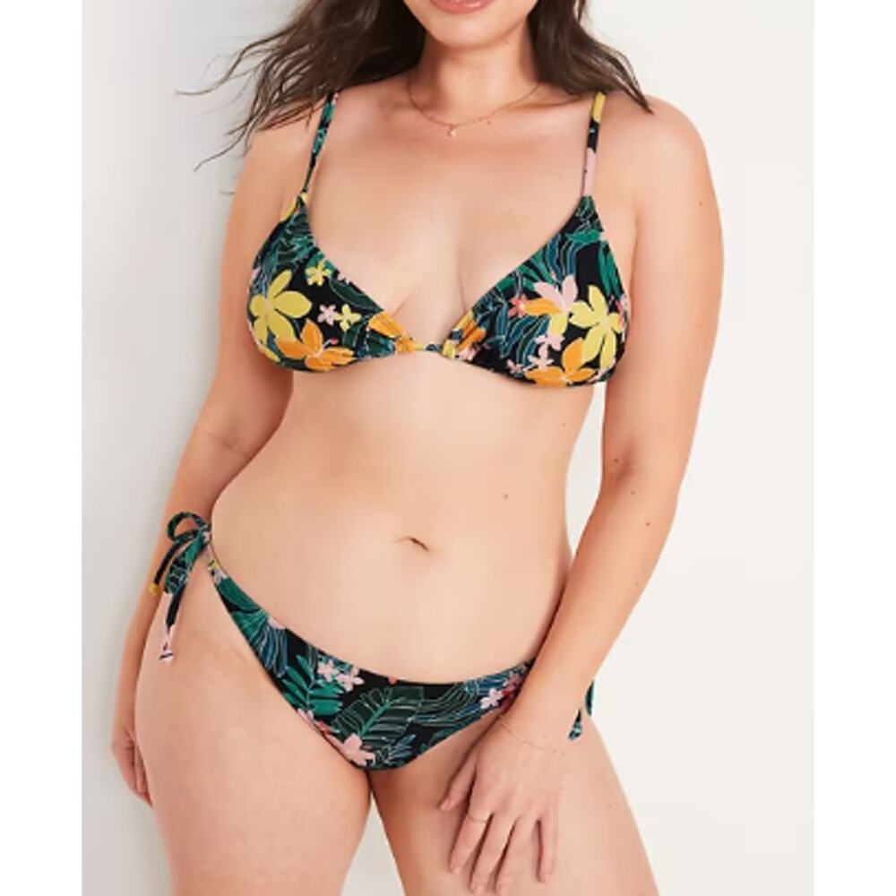 Old Navy Green Floral String Bikini 2-Piece Swim Set NEW Womens XL